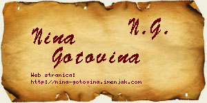 Nina Gotovina vizit kartica